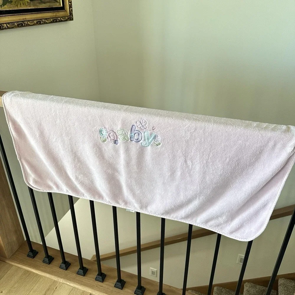 Just Born Baby Girl‎ Pink Butterflies Flowers Blanket Lovey Snuggle Soft VTG